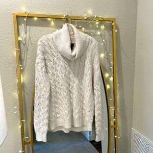 Tahari Cowl Neck Cable Knit Sweater